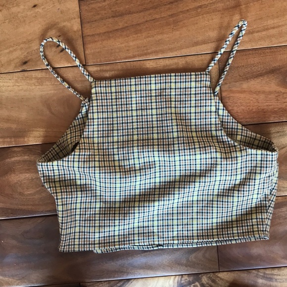 CROPPED PLAID TANK - Picture 3 of 4